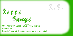 kitti vanyi business card